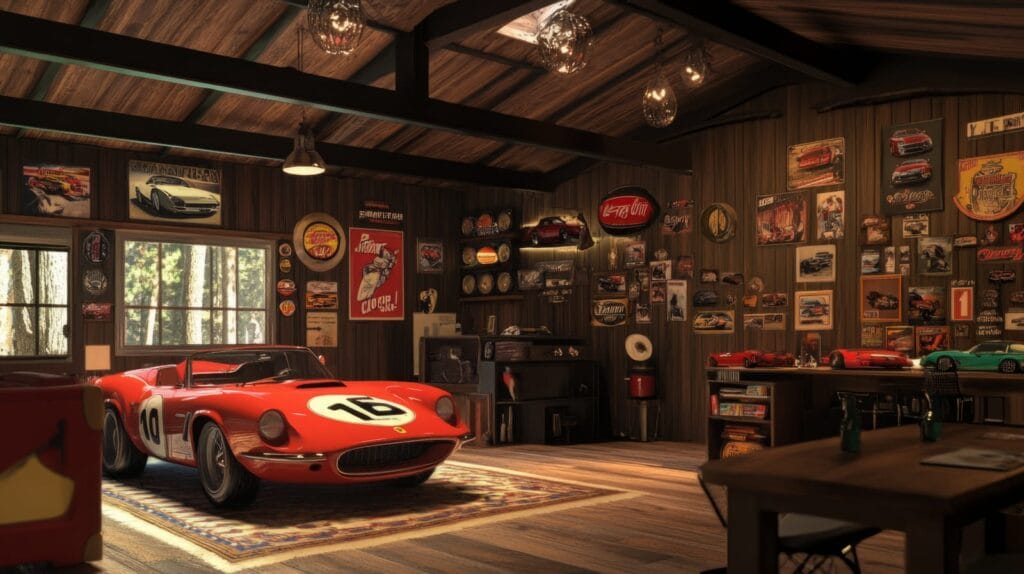 décoration garage vintage