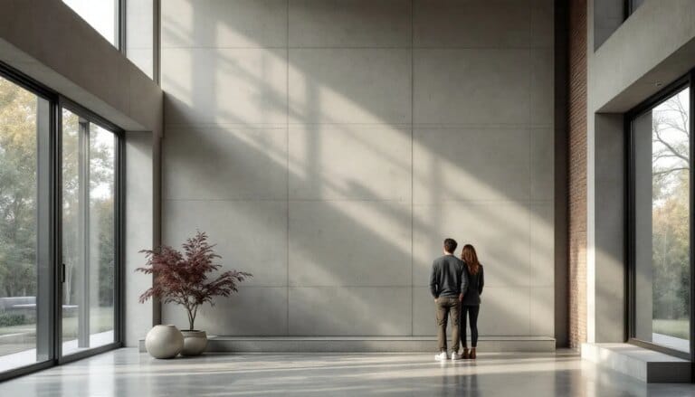 Photo d'un mur de refend, un mur porteur essentiel dans une construction
