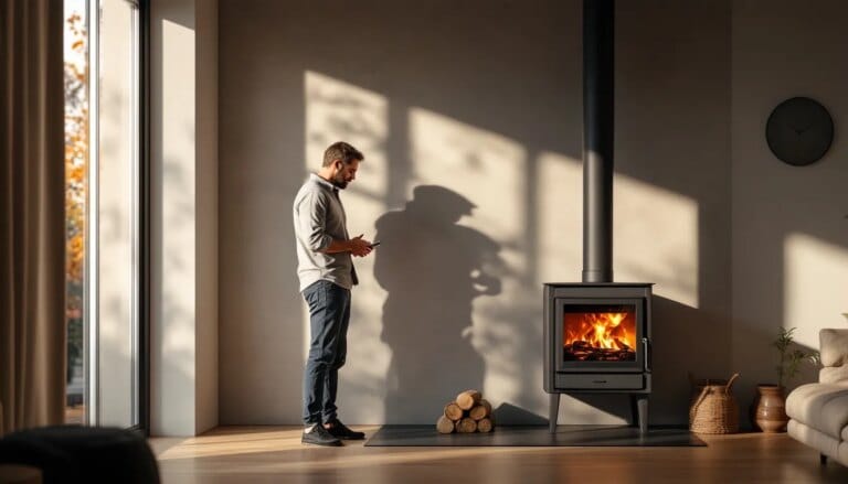 Raccordement poêle à bois avec coude pour installation de cheminée