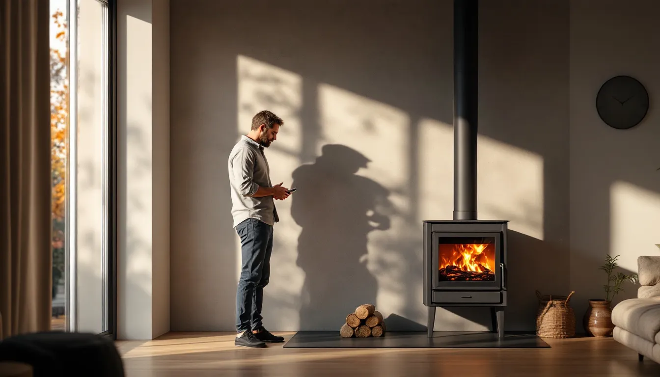 Raccordement poêle à bois avec coude pour installation de cheminée