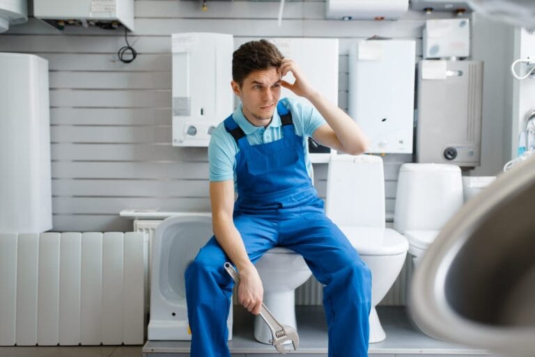 Schéma montrant la pente idéale pour l'évacuation des WC et des toilettes