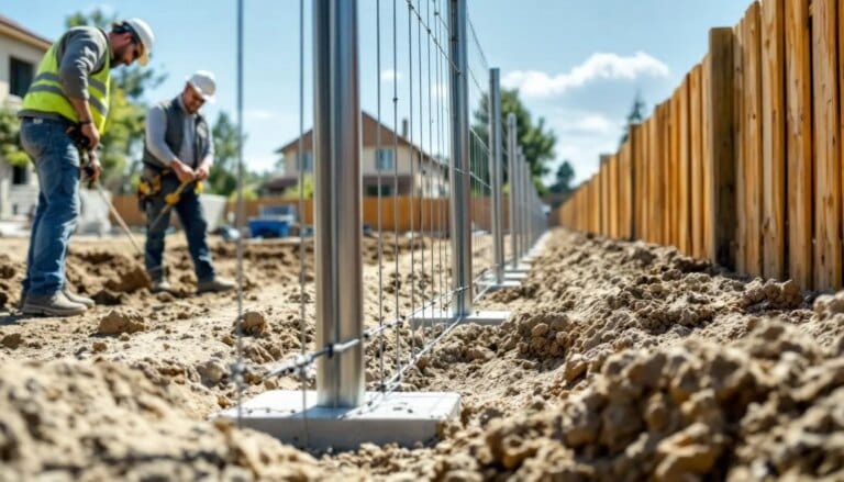 Planter des piquets de clôture en fer pour une installation solide