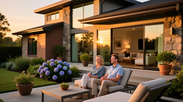 Vue d'une maison avec exposition nord-ouest et orientation optimale