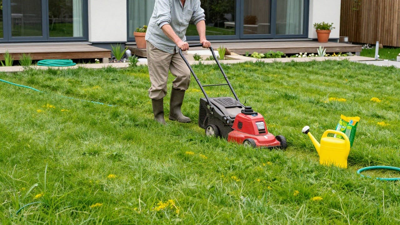 Gazon anglais en pelouse montrant entretien et alternatives pour jardin