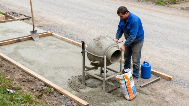 Dosage béton 350 kg avec mélange sable et gravier pour construction solide