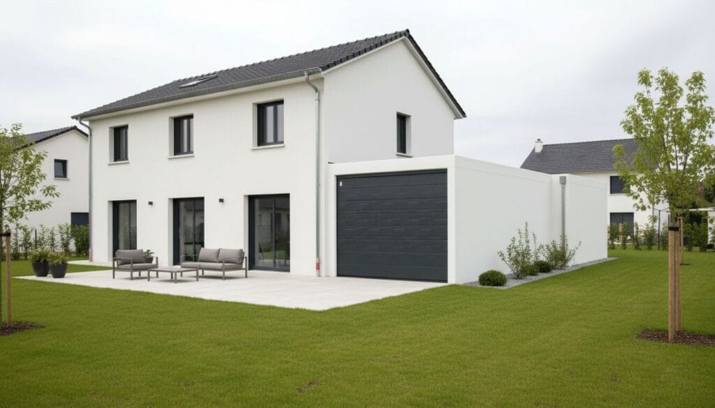 extension maison en béton