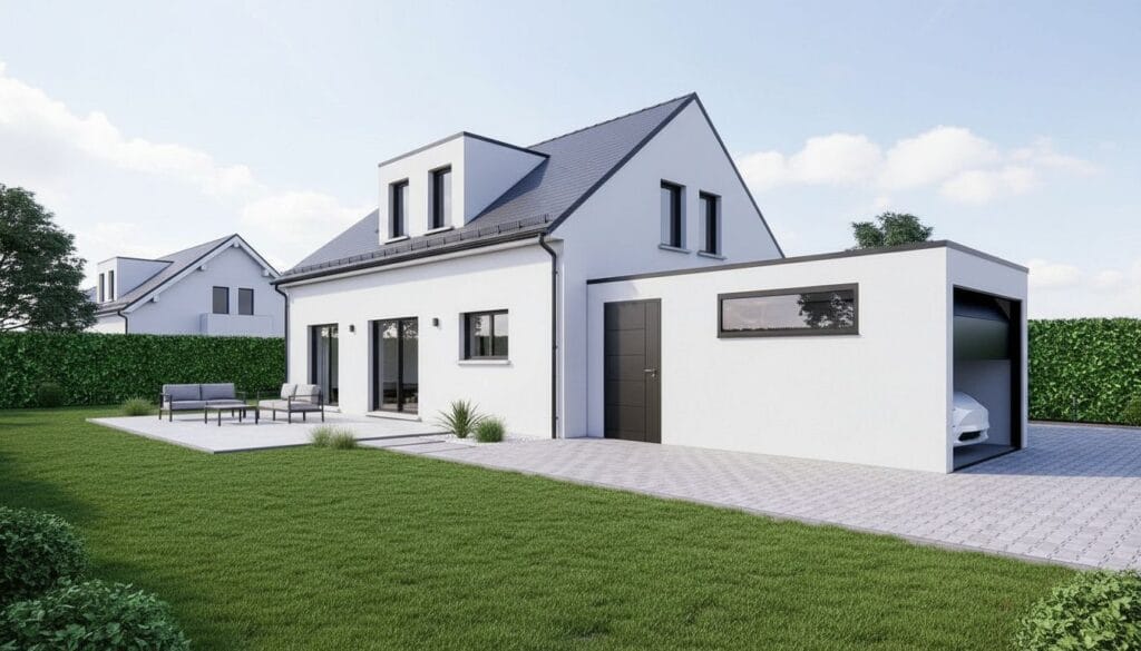 annexe modulaire extension maison en béton