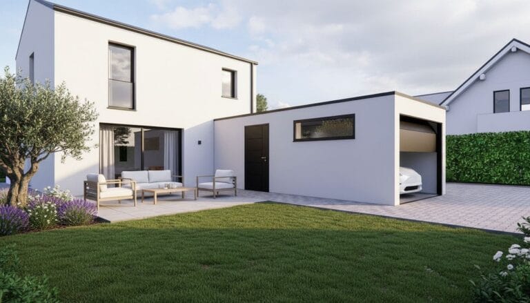 annexe modulaire extension maison en béton