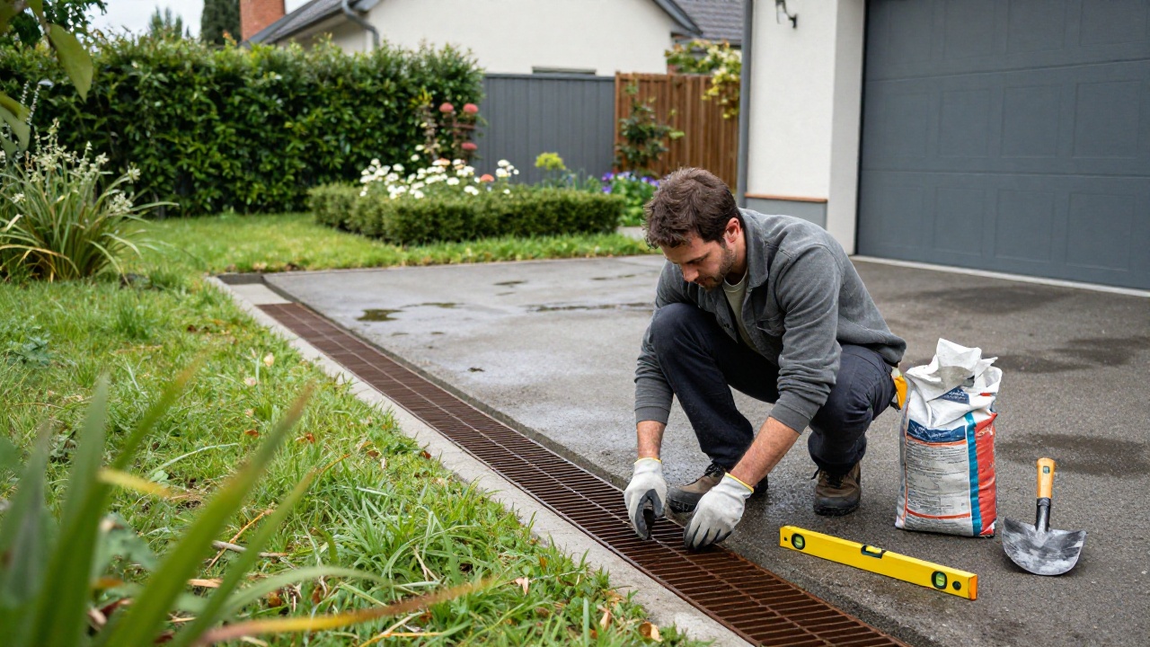 Guide pour installer des caniveaux à grille afin d'évacuer les eaux pluviales efficacement