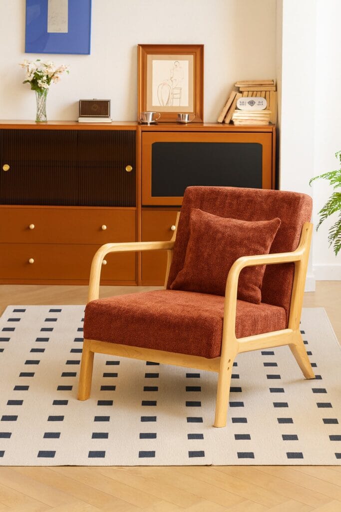 Chaise terracotta