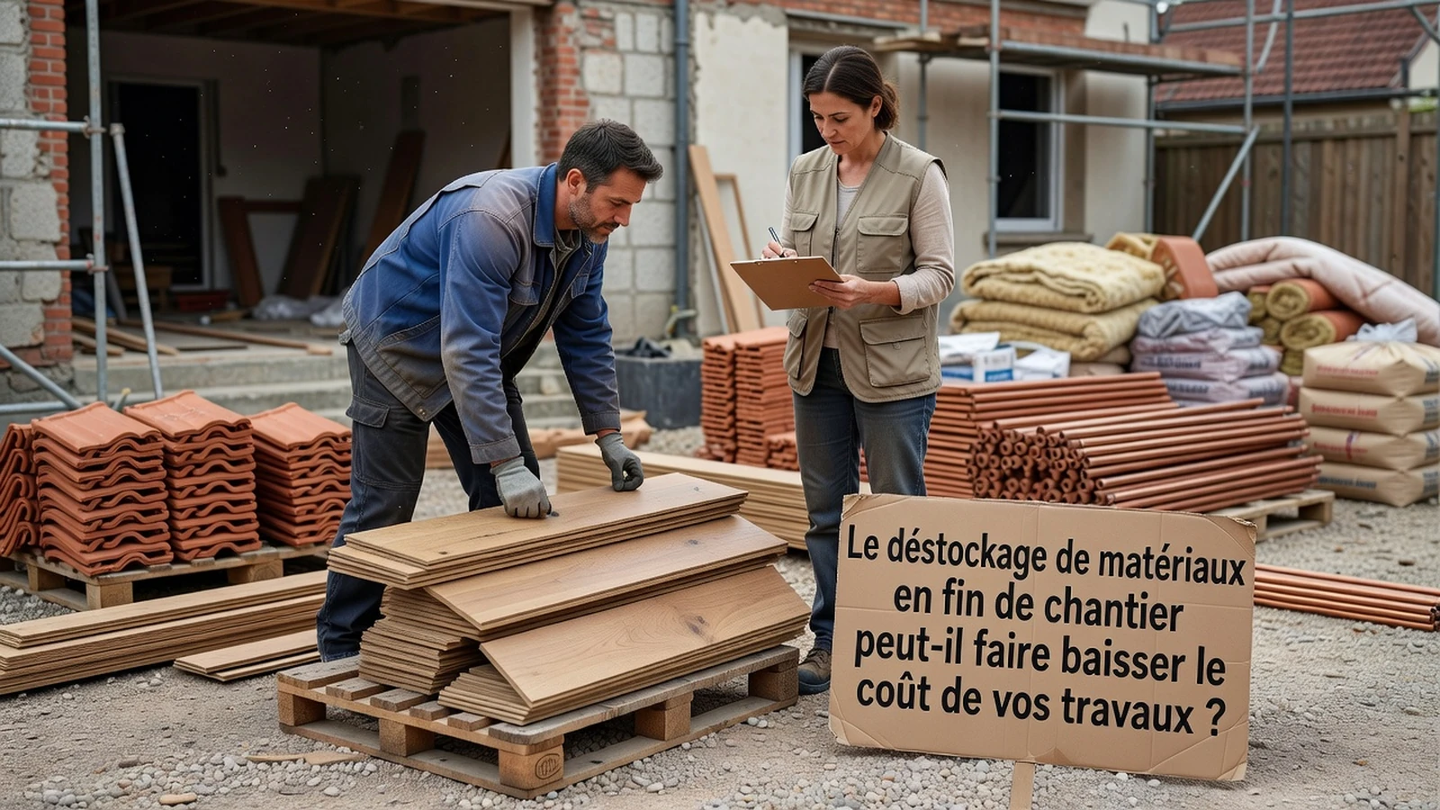 Le déstockage de matériaux en fin de chantier peut-il faire baisser le coût de vos travaux ? avec détail pratique illustré